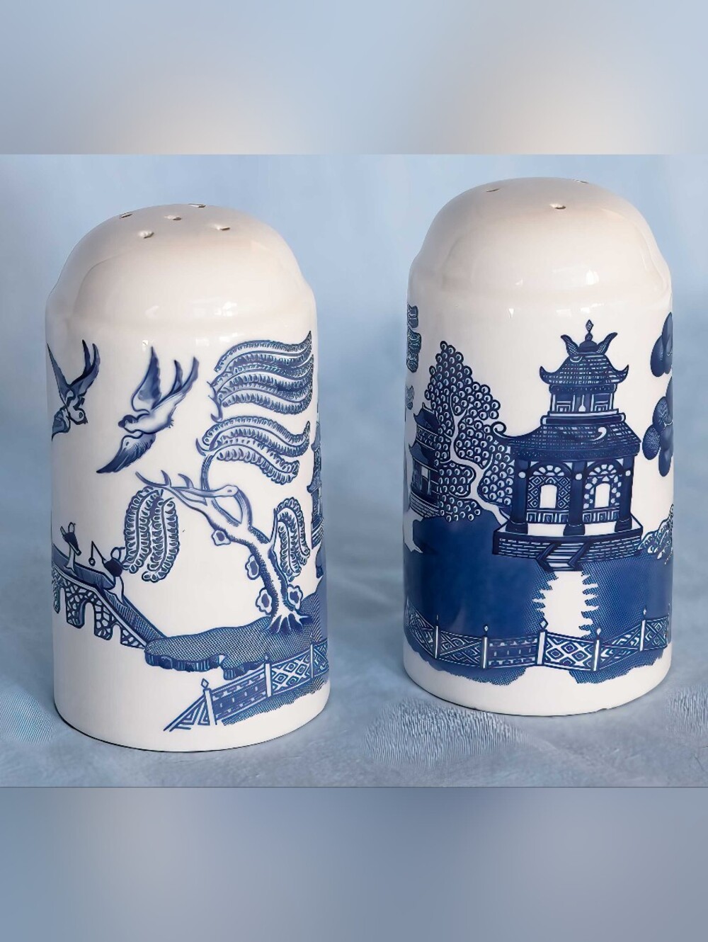 Beautiful Blue Willow Salt and Pepper Shakers!